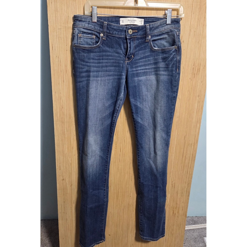 Abercrombie & Fitch Womens 4S W27 L31 Skinny Jeans Medium Wash Blue Denim